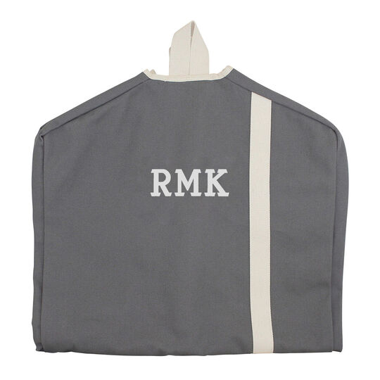 Personalized Grey Garment Bag